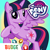 Size: 325x325 | Tagged: safe, imported from derpibooru, twilight sparkle, alicorn, pony, app, app icon, budge studios, female, female focus, gem, gemstones, harmony quest, logo, mare, my little pony logo, my little pony: harmony quest, solo, solo focus, twilight sparkle (alicorn)