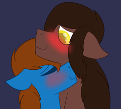 Size: 1999x1799 | Tagged: safe, artist:derpy_the_duck, imported from derpibooru, oc, oc:derp, oc:vlad, earth pony, pony, blushing, cuddling, gay, male, yellow eyes
