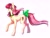 Size: 2340x1791 | Tagged: safe, artist:киюшник_кий, imported from derpibooru, roseluck, pony, bow, butt, collar, commission, commissioner:doom9454, pet tag, pony pet, rosebutt, rosepet, tail bow
