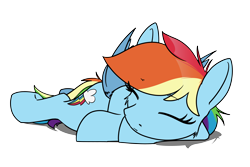 Size: 6000x4000 | Tagged: safe, artist:dacaoo, imported from derpibooru, rainbow dash, pegasus, pony, eyes closed, simple background, sleeping, sleepydash, solo, transparent background