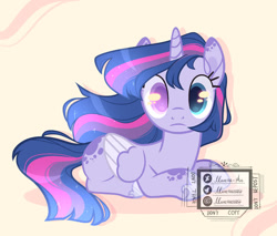 Size: 1024x872 | Tagged: safe, artist:manella-art, imported from derpibooru, twilight sparkle, alicorn, pony, base used, heterochromia, lying down, prone, solo, twilight sparkle (alicorn)