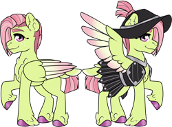 Size: 1694x1256 | Tagged: safe, artist:kryptidkitty, artist:mourningfog, imported from derpibooru, private pansy, pegasus, pony, founders of equestria, redesign, solo