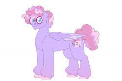 Size: 1280x854 | Tagged: safe, artist:itstechtock, imported from derpibooru, oc, oc only, oc:bedhead, pegasus, pony, glasses, male, offspring, palindrome get, parent:frazzle rock, parent:fuzzy slippers, simple background, solo, stallion, white background