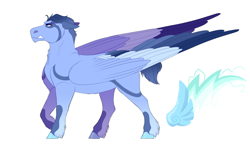 Size: 2700x1600 | Tagged: safe, artist:uunicornicc, imported from derpibooru, oc, oc only, pegasus, pony, colored wings, male, multicolored wings, simple background, solo, stallion, white background, wings