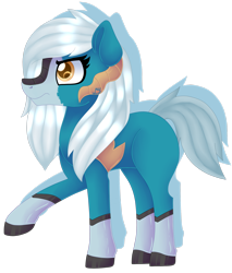 Size: 1920x2254 | Tagged: safe, artist:spokenmind93, imported from derpibooru, oc, oc only, cobalion, earth pony, pony, attachment, earth pony oc, muzzle markings, pokémon, ponymon, simple background, solo, transparent background, white mane