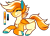 Size: 671x489 | Tagged: safe, artist:velnyx, imported from derpibooru, oc, oc only, oc:papaya spritz, pegasus, pony, female, lying down, mare, prone, simple background, solo, transparent background, two toned wings, wings