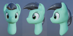 Size: 1280x631 | Tagged: safe, artist:alexi148, imported from derpibooru, pony, 3d, anon pony, bust, sculptgl, solo