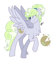 Size: 1215x1389 | Tagged: safe, artist:gallantserver, imported from derpibooru, oc, oc only, oc:key lime, pegasus, pony, female, mare, offspring, one eye closed, parent:cheese sandwich, parent:derpy hooves, parents:cheesederpy, simple background, solo, transparent background, wink