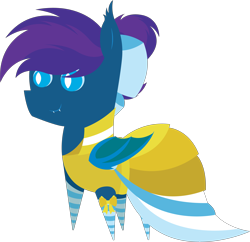 Size: 6311x6117 | Tagged: safe, artist:tikibat, derpibooru exclusive, imported from derpibooru, oc, oc only, oc:stardust, oc:stardust(cosmiceclipse), bat pony, pony, absurd resolution, bat pony oc, bat wings, bow, clothes, crossdressing, dress, ear fluff, eyeshadow, fancy dress, fangs, hair bow, makeup, male, membranous wings, pointy ponies, simple background, slit eyes, slit pupils, socks, solo, stallion, striped socks, transparent background, wings