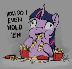 Size: 918x876 | Tagged: safe, artist:magfen, imported from derpibooru, twilight sparkle, alicorn, pony, eating, female, food, french fries, herbivore, majestic as fuck, mare, solo, twilight sparkle (alicorn)