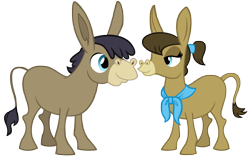 Size: 10363x6554 | Tagged: safe, artist:andoanimalia, imported from derpibooru, cranky doodle donkey, matilda, donkey, a friend in deed, absurd resolution, crankilda, female, male, shipping, simple background, straight, transparent background, vector, younger