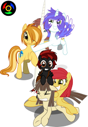 Size: 1718x2479 | Tagged: safe, artist:kyoshyu, imported from derpibooru, wild fire, oc, oc:fausticorn, oc:november, oc:packrat, oc:peppy pines, oc:wickle smack, alicorn, pegasus, pony, simple background, transparent background