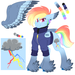 Size: 3000x3000 | Tagged: safe, artist:gingygin, imported from derpibooru, rainbow dash, pony, alternate design, clothes, feathered fetlocks, high res, jacket, solo