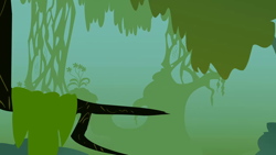 Size: 1280x720 | Tagged: safe, imported from derpibooru, screencap, bridle gossip, season 1, background, everfree forest, moss, no pony, scenic ponyville, tree, tree branch