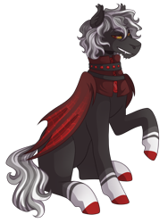 Size: 2400x3200 | Tagged: safe, artist:kikirdcz, imported from derpibooru, oc, oc only, oc:caliban, bat pony, pony, high res, male, simple background, solo, stallion, transparent background