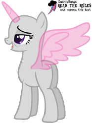Size: 519x698 | Tagged: safe, artist:kingbases, imported from derpibooru, oc, oc only, alicorn, pony, alicorn oc, bald, base, eyelashes, female, horn, mare, open mouth, simple background, transparent background, wings