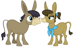 Size: 10363x6554 | Tagged: safe, artist:andoanimalia, imported from derpibooru, cranky doodle donkey, matilda, donkey, a friend in deed, absurd resolution, female, male, simple background, straight, transparent background, vector