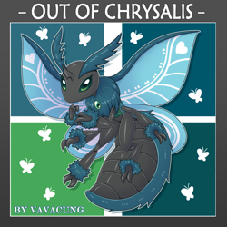 Size: 1200x1200 | Tagged: safe, artist:vavacung, imported from derpibooru, queen chrysalis, changeling, insect, moth, comic:out of chrysalis, comic, female