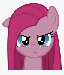 Size: 860x1011 | Tagged: safe, imported from derpibooru, pinkie pie, earth pony, pony, party of one, angry, frown, looking at you, pinkamena diane pie, simple background, solo, vector, white background