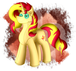 Size: 1398x1302 | Tagged: safe, artist:thebenalpha, imported from derpibooru, sunset shimmer, unicorn, plushie, simple background, transparent background
