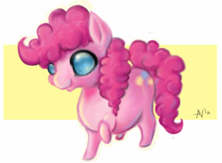 Size: 742x546 | Tagged: safe, artist:supah-panda, imported from derpibooru, pinkie pie, earth pony, pony, big eyes, chibi, female, mare, solo