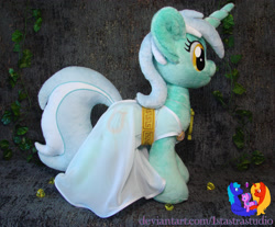 Size: 2781x2304 | Tagged: safe, artist:1stastrastudio, imported from derpibooru, lyra heartstrings, pony, clothes, dress, high res, irl, photo, plushie, solo