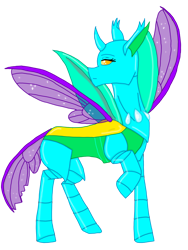 Size: 2767x3689 | Tagged: safe, artist:agdapl, imported from derpibooru, changedling, changeling, changedlingified, crossover, high res, looking back, male, raised hoof, simple background, solo, species swap, spy, team fortress 2, transparent background