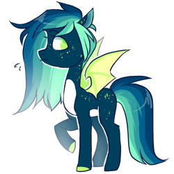 Size: 900x900 | Tagged: safe, artist:lavvythejackalope, imported from derpibooru, oc, oc only, bat pony, pony, bat pony oc, bat wings, colored hooves, raised hoof, simple background, solo, transparent background, wings