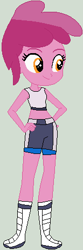 Size: 154x466 | Tagged: safe, artist:jadeharmony, artist:jadethepegasus, imported from derpibooru, coronet, equestria girls, boxing boots, boxing bra, boxing shoes, boxing shorts, clothes, compression shorts, cycling shorts, equestria girls-ified, exeron fighters, long socks, martial arts kids, martial arts kids outfits, shorts, shorts over shorts, socks, sports boots, sports bra, sports shoes, sports shorts