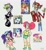 Size: 2472x2662 | Tagged: safe, alternate version, artist:citi, imported from derpibooru, screencap, discord, pinkie pie, rarity, human, a matter of principals, baby cakes, friendship university, it isn't the mane thing about you, alternate hairstyle, disguise, high res, how do you do fellow kids, humanized, plainity, punk, raripunk, scene interpretation, screencap reference, workout outfit