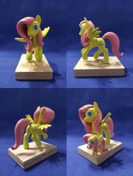 Size: 2160x2880 | Tagged: safe, artist:lef-fa, imported from derpibooru, fluttershy, pegasus, pony, comparison, craft, female, figurine, high res, mare, photo, sculpture, self ponidox, solo, traditional art