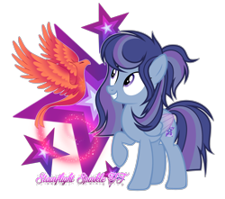 Size: 2658x2346 | Tagged: safe, artist:gloriaartist, artist:starflightsparkleyt, imported from derpibooru, oc, oc only, oc:blitz shine, pegasus, phoenix, pony, female, high res, mare, simple background, solo, transparent background