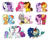 Size: 2000x1615 | Tagged: safe, artist:nikytale, imported from derpibooru, applejack, big macintosh, cheese sandwich, discord, fluttershy, pinkie pie, princess celestia, princess luna, queen novo, rain shine, rainbow dash, rarity, starlight glimmer, sugar belle, sunburst, twilight sparkle, alicorn, draconequus, earth pony, hippogriff, kirin, pegasus, pony, unicorn, my little pony: the movie, appledash, blushing, cheesepie, chibi, discoshy, eyes closed, female, hatless, hug, lesbian, lying down, male, mane six, missing accessory, nose to nose, novolestia, one eye closed, rainuna, rarilight, shipping, simple background, sitting, smiling, standing, starburst, straight, sugarmac, winghug, wings