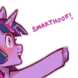 Size: 1159x1159 | Tagged: safe, artist:cold-blooded-twilight, derpibooru exclusive, imported from derpibooru, part of a set, twilight sparkle, pony, unicorn, blushing, female, hoofbump, mare, raised hoof, simple background, smiling, solo, solo female, sparkles, text, transparent background, unicorn twilight, unshorn fetlocks