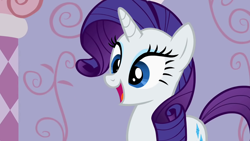 Size: 1280x720 | Tagged: safe, artist:rarityvrymercollectiveoriginals, artist:rarityvrymerzhmusic, editor:rarity vrymer collective, imported from derpibooru, screencap, rarity, sisterhooves social, carousel boutique, female