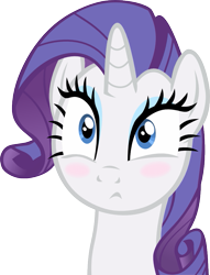 Size: 717x940 | Tagged: safe, artist:shadowweaver97, imported from derpibooru, rarity, pony, unicorn, simple ways, blushing, cute, eye twitch, female, looking up, mare, shocked, simple background, solo, transparent background, twitch, vector