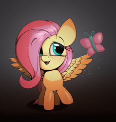 Size: 1903x2000 | Tagged: safe, artist:arume_lux, artist:luxsimx, imported from derpibooru, fluttershy, butterfly, pegasus, pony, blushing, chest fluff, cute, daaaaaaaaaaaw, female, filly, filly fluttershy, shyabetes, solo, younger