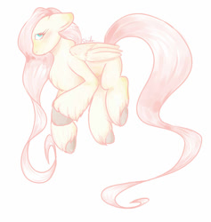 Size: 1280x1350 | Tagged: safe, artist:cosmicteal, imported from derpibooru, fluttershy, pegasus, pony, blushing, chest fluff, cute, daaaaaaaaaaaw, female, mare, shyabetes, simple background, solo, unshorn fetlocks, white background