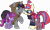 Size: 8499x5129 | Tagged: safe, artist:digimonlover101, artist:shootingstarsentry, imported from derpibooru, moondancer, shadow lock, oc, oc:moonshadow, oc:nightingale, oc:nightingale (shootingstarsentry), pony, unicorn, absurd resolution, cloak, clothes, colt, female, filly, male, mare, offspring, parent:moondancer, parent:shadow lock, parents:shadowdancer, simple background, stallion, transparent background, vector