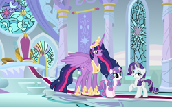 Size: 4420x2759 | Tagged: safe, artist:candyandflurry, imported from derpibooru, princess flurry heart, rarity, twilight sparkle, alicorn, pony, the last problem, older, older rarity, older twilight, princess twilight 2.0, story included, twilight sparkle (alicorn)