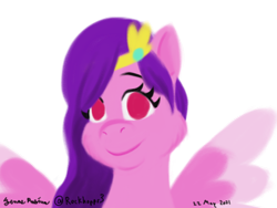 Size: 800x600 | Tagged: safe, artist:rockhoppr3, imported from derpibooru, pipp petals, oc, pegasus, pony, crown, g5, jewelry, lineless, regalia, simple background, solo, transparent background