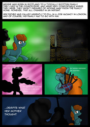 Size: 540x764 | Tagged: safe, artist:bronyscot, imported from derpibooru, oc, oc:nessie (bronyscot), earth pony, comic:the story of nessie, bagpipes, bronyscot, comic, earth pony oc