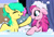 Size: 1280x878 | Tagged: safe, artist:onc3l3rphobix, imported from derpibooru, pinkie pie, oc, oc only, oc:onc, earth pony, pegasus, pony, bath, boop, bubble bath, eyes closed, female, grin, mare, pegasus oc, smiling