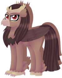 Size: 1920x2400 | Tagged: safe, artist:spokenmind93, imported from derpibooru, oc, oc only, hippogriff, noctowl, crest, crown, hippogriff oc, jewelry, pokémon, ponymon, regalia, solo