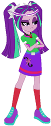 Size: 214x527 | Tagged: safe, artist:selenaede, artist:user15432, imported from derpibooru, aria blaze, human, equestria girls, base used, base:selenaede, belt, clothes, crossed arms, cutie mark, cutie mark on clothes, gloves, golf, green dress, jewelry, necklace, pendant, purple shoes, red socks, shoes, sneakers, socks, solo, sports, sports outfit, sporty style, sweatband