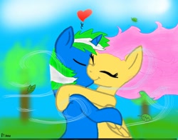 Size: 2048x1608 | Tagged: safe, artist:nerd musics, imported from derpibooru, fluttershy, oc, oc:igames, kissing, shipping