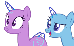 Size: 1126x704 | Tagged: safe, artist:alari1234-bases, imported from derpibooru, oc, oc only, alicorn, pony, amending fences, alicorn oc, bald, base, bust, duo, eyelashes, female, horn, mare, open mouth, simple background, smiling, transparent background, wide eyes, wings