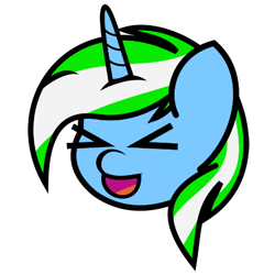 Size: 512x512 | Tagged: safe, artist:isaac_pony, imported from derpibooru, oc, oc:igames, emoji, happy, simple background, transparent background, yay