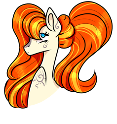 Size: 868x916 | Tagged: safe, artist:glorymoon, imported from derpibooru, oc, oc only, oc:rose fire, pony, bust, female, mare, portrait, simple background, solo, white background