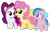 Size: 2505x1597 | Tagged: safe, artist:candyandflurry, imported from derpibooru, firefly, li'l cheese, oc, oc:amethyst, pony, the last problem, female, filly, g1, g1 to g4, g4, generation leap, simple background, transparent background